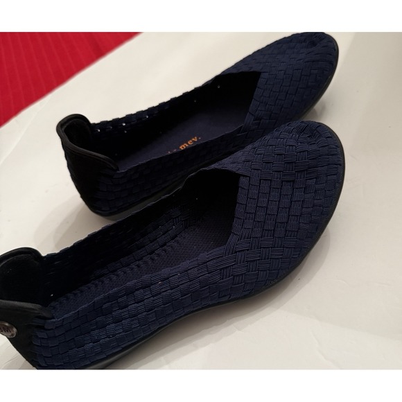 Bernie Mev Catwalk Navy Ballet Flat Shoe Womens 42 Size 11-11.5 - Picture 10 of 12
